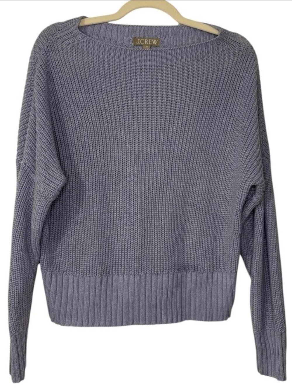 Jcrew‎ Linen And Cotton Blend Blue Boatneck Knit Sweater Size XS